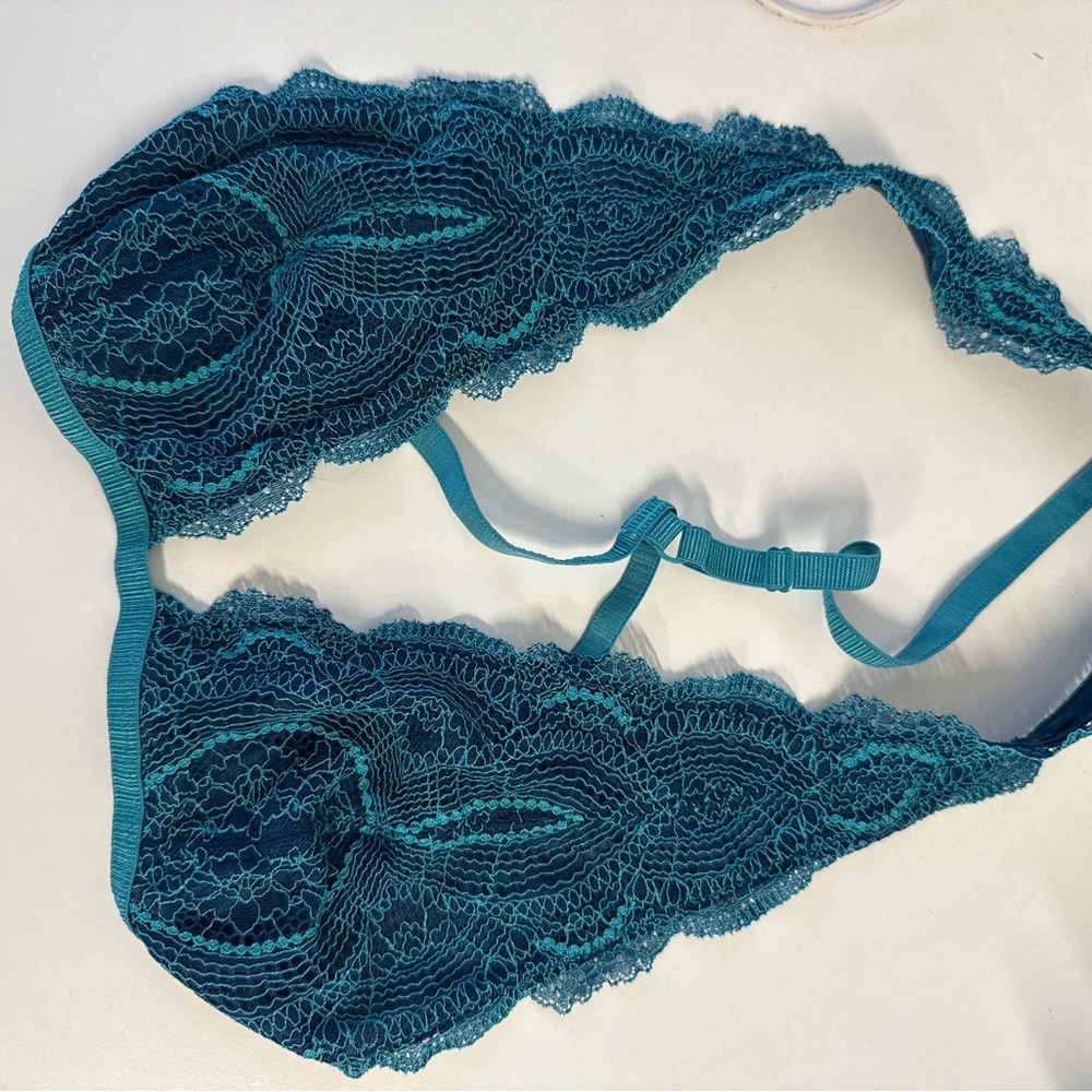 Free People Deep Teal Lace Bralette